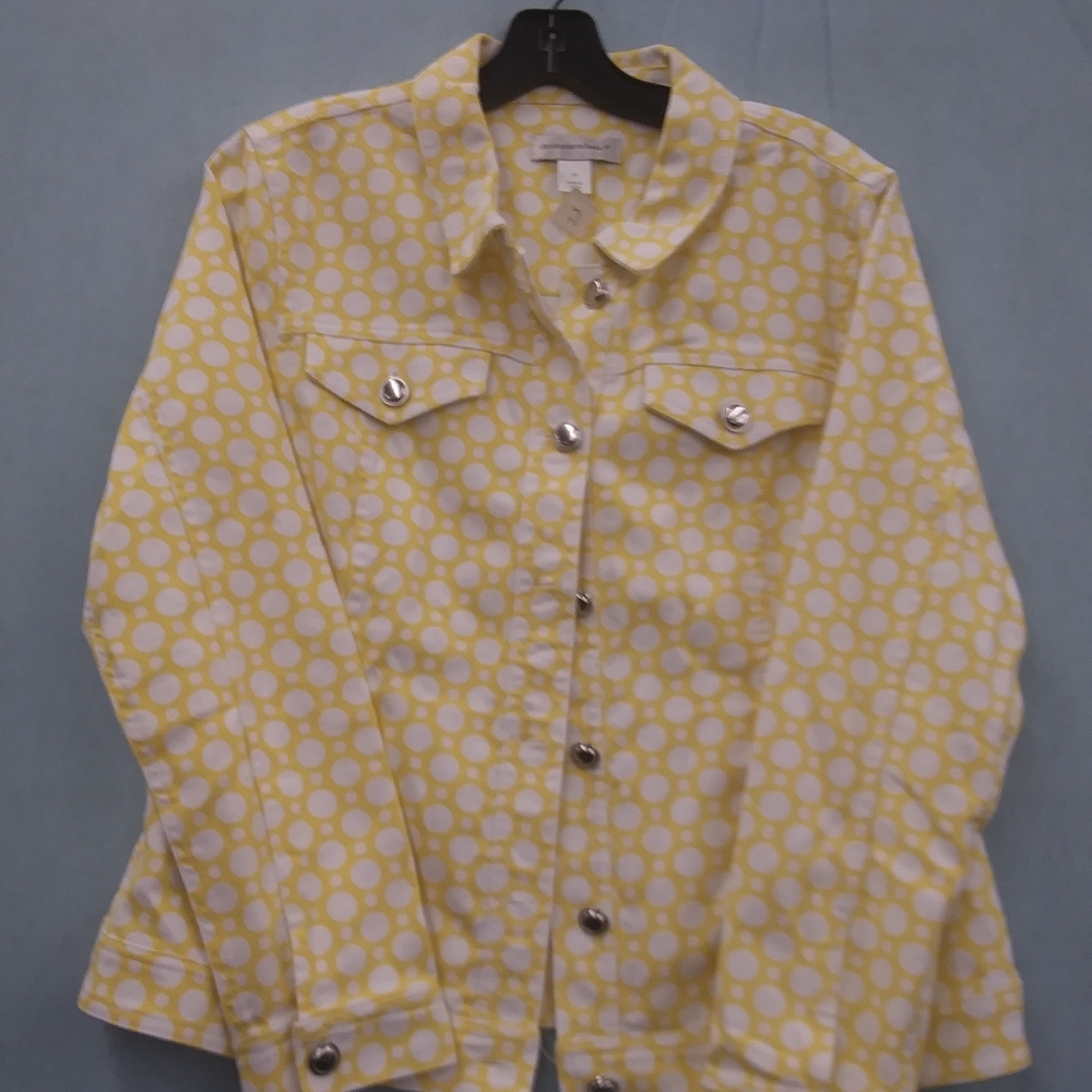 Polka dot jean jacket